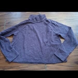 Y2K Abercrombie & Fitch Women's Plum Cowl Neck Sweater